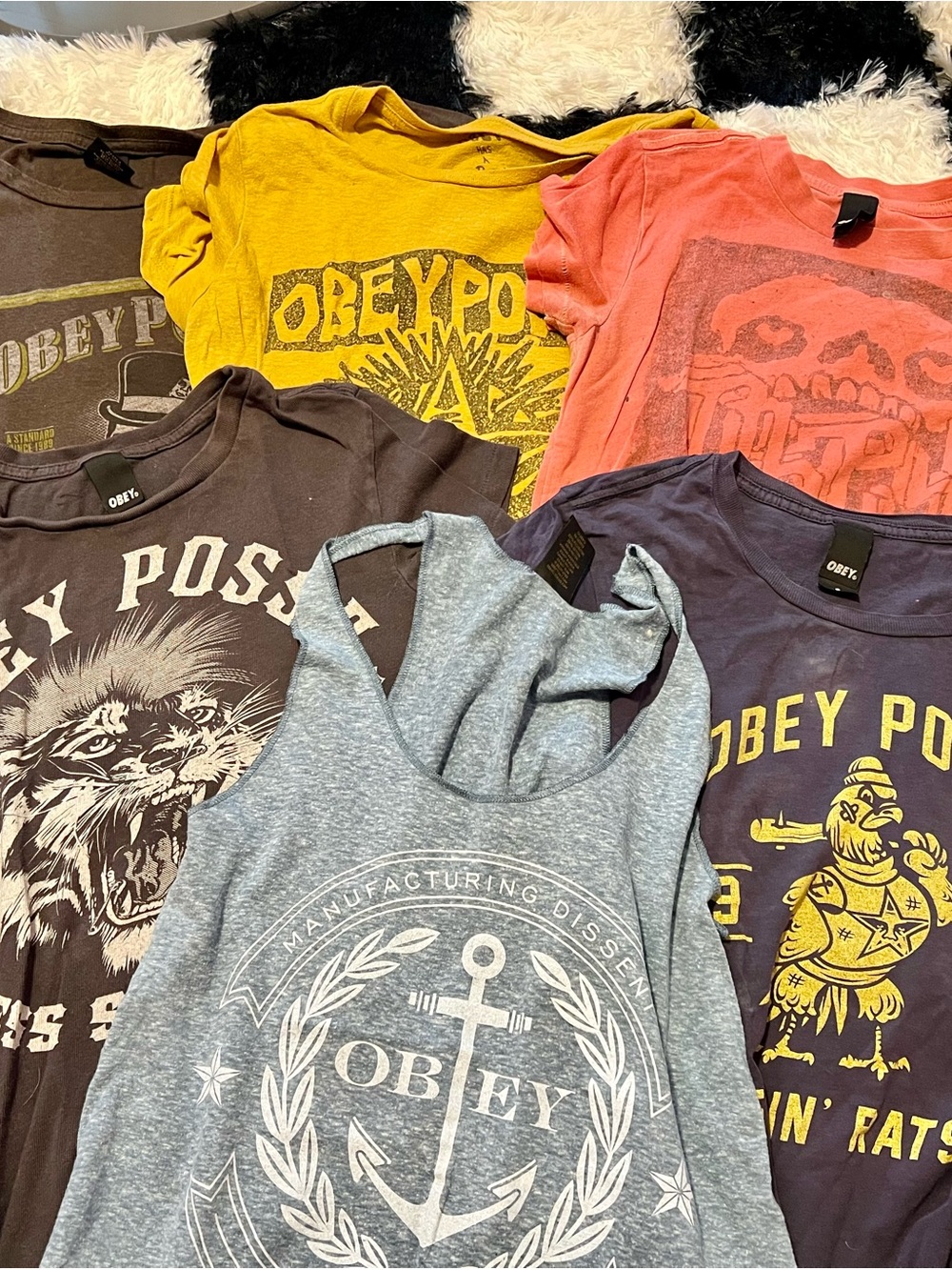 LOT of VINTAGE Obey Graphic Tank Top & Tee Set
